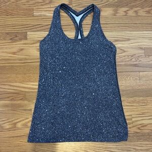 Athletic Tank Top, Lululemon Speckled Gray Racerback Tank Top 2.0, Nulu Fabric
